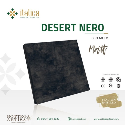 [FL-GT.IT0017] Italica Granit Desert Nero Matt 60X60